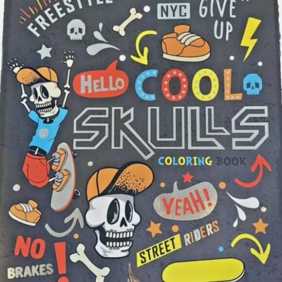 Sugar Skull Coloring Books Set of 4 Foil Accent Kids or Adults Day of the Dead - Picture 4 of 5